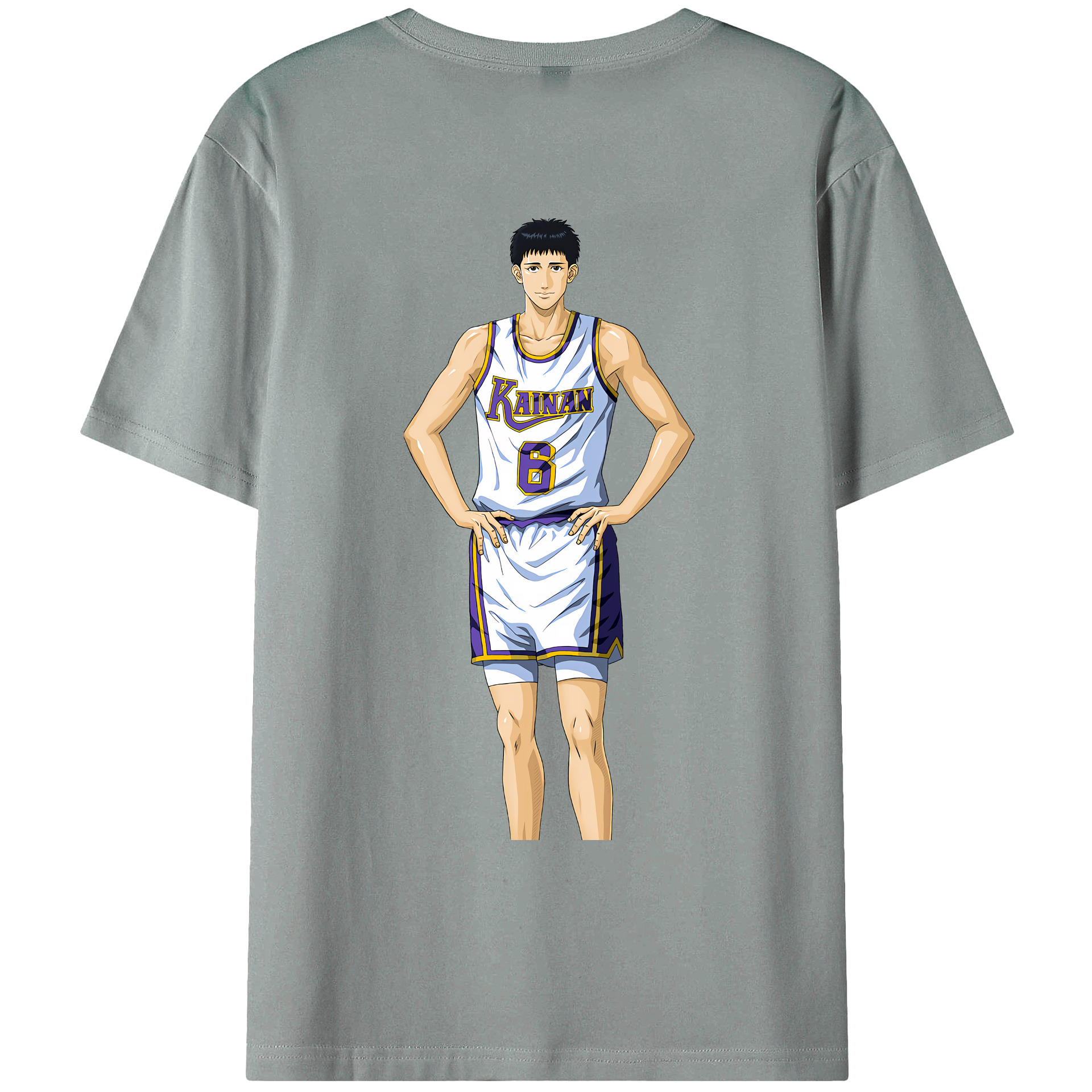 （画像用） SLAM DUNK／スラムダンク 綿100％ メンズ半袖Tシャツ（バックプリント） 通気性
